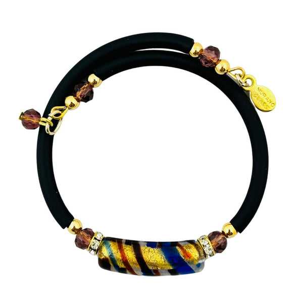 Glass Bead Rubber Bracelet - Cozy Autumn