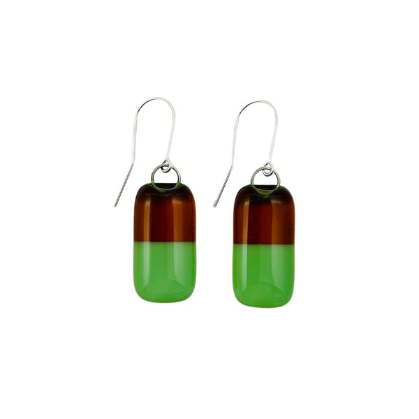 Dipped Earrings - Orange & Lime