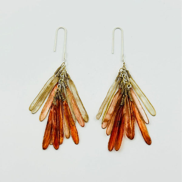Dragonfly Earrings - Medium Burnt Orange