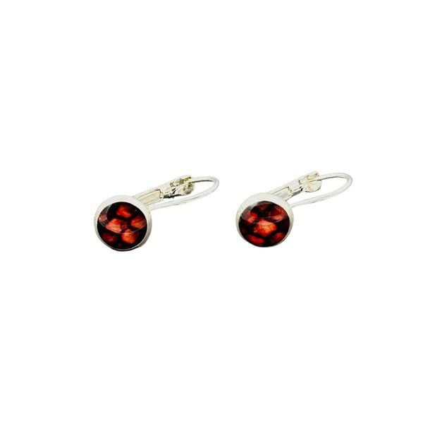 Small Latch Back Earrings - Sockeye Red