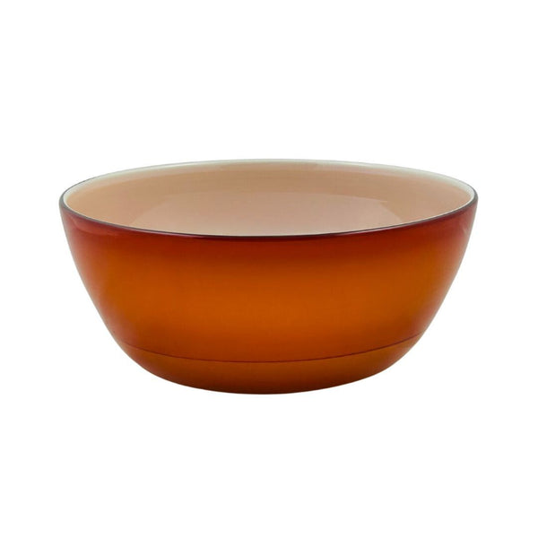 Wide Mouth Double Overlay Bowl orange/tan