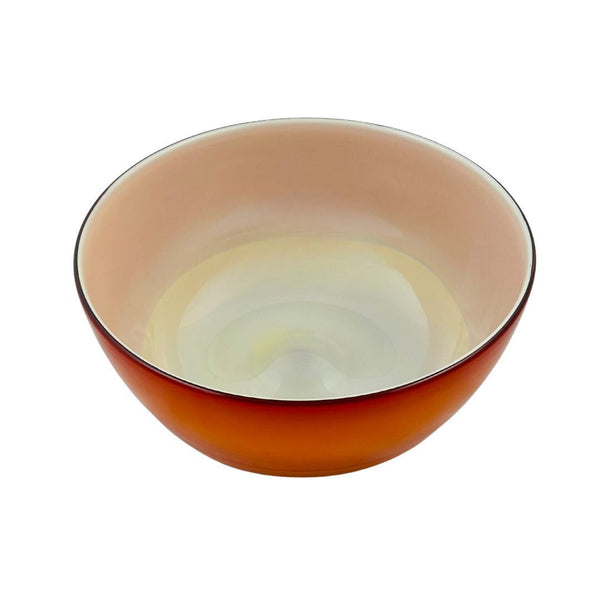 Wide Mouth Double Overlay Bowl orange/tan