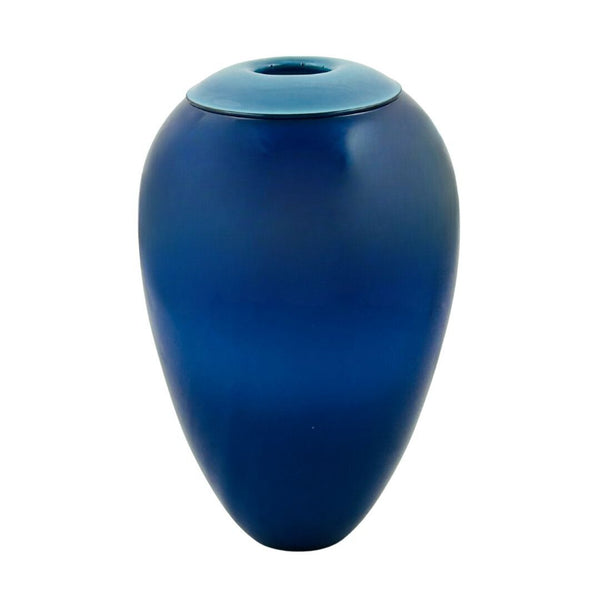 Double Overlay Vase - Dark Blue Ombre