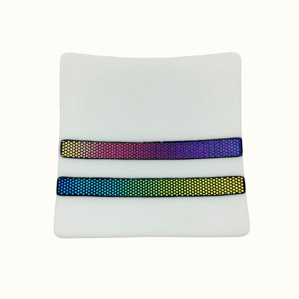White Plate - Dichroic Stripes