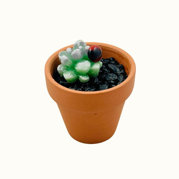 Mini Terra Cotta Glass Succulent - 02