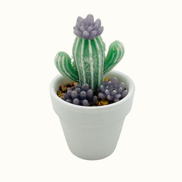 Mini White Ceramic Glass Succulent - 12