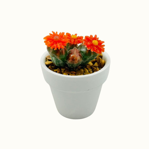 Mini White Ceramic Glass Succulent - 13