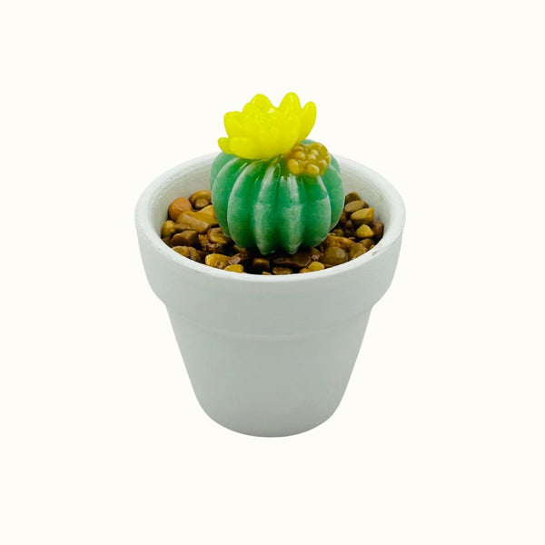 Mini White Ceramic Glass Succulent - 14