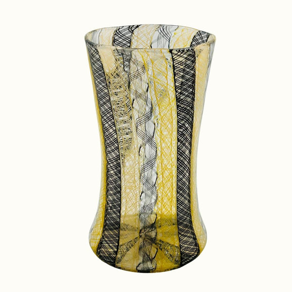 Zanfirico Vase - Gold/Black