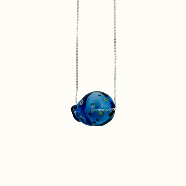 Classic Bauble Necklace - Blue Polka Dot