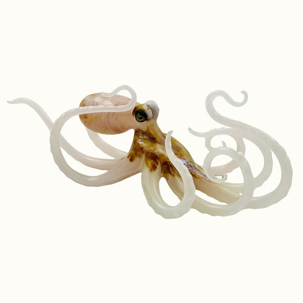 Large Glass Octopus - Dusty Pink