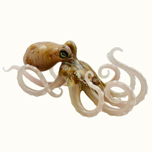 Small Glass Octopus - Dusty Pink