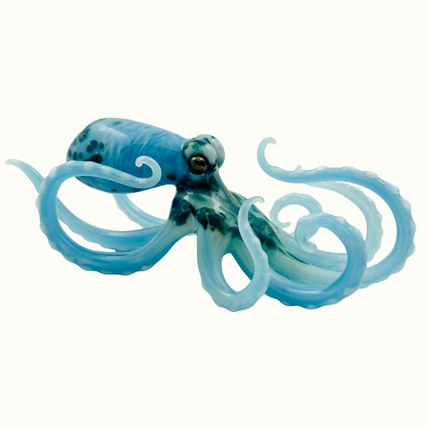 Small Glass Octopus - Ocean Swirl