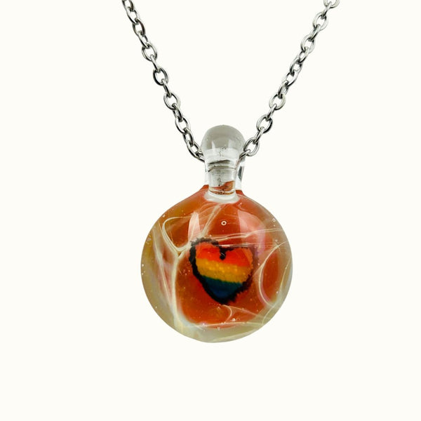 Awkward² Necklace - Rainbow Heart