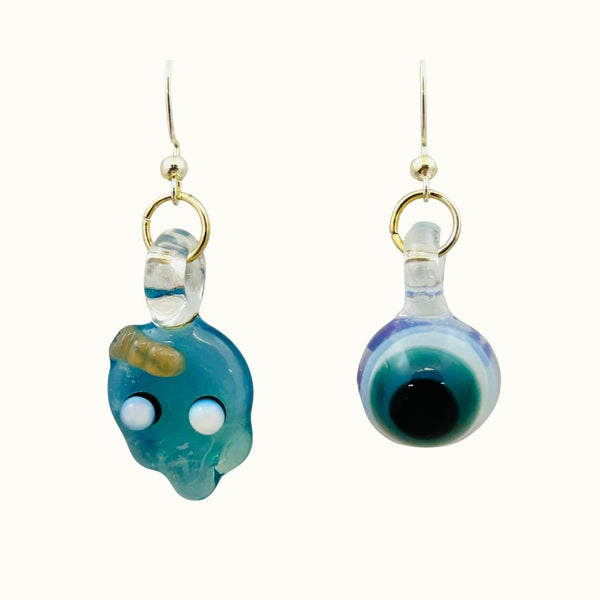 Awkward² Earrings - Eye See a Zombie