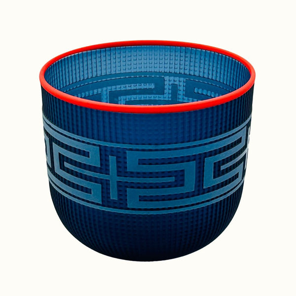 Tlingit Berry Basket - Steel Blue/Red