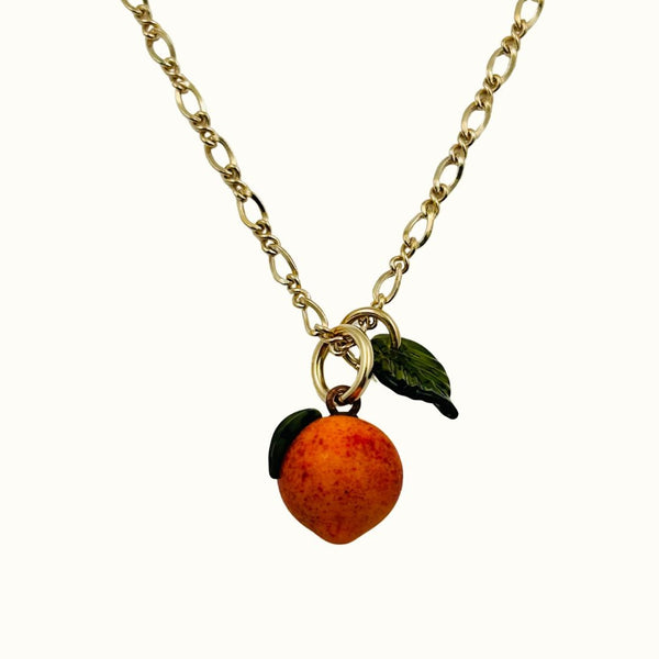 Tiny Peach Necklace