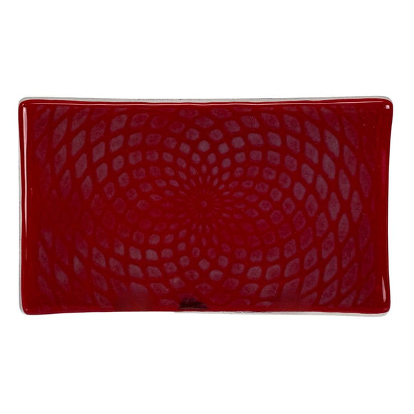 Small Tray - Red Spirograph