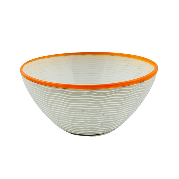 Wicker Bowl - White Peach