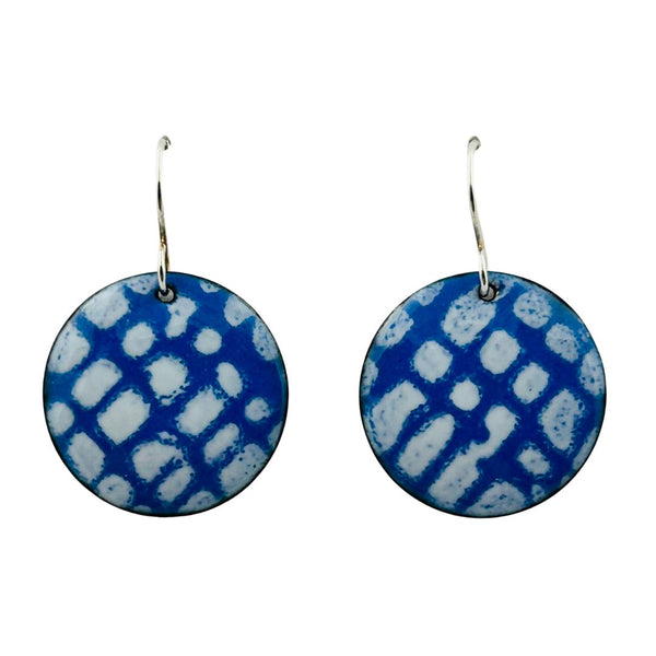 Stencil Earrings - Blue