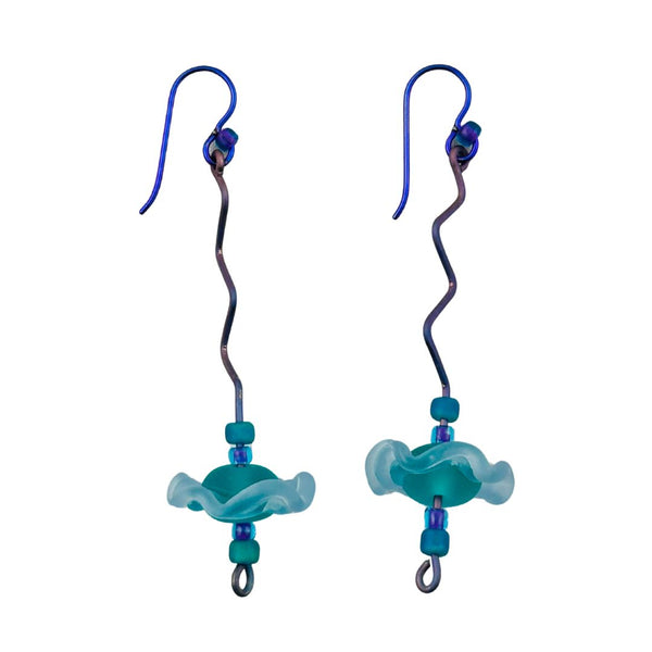 Bead Niobium Earrings - Rings of Uranus