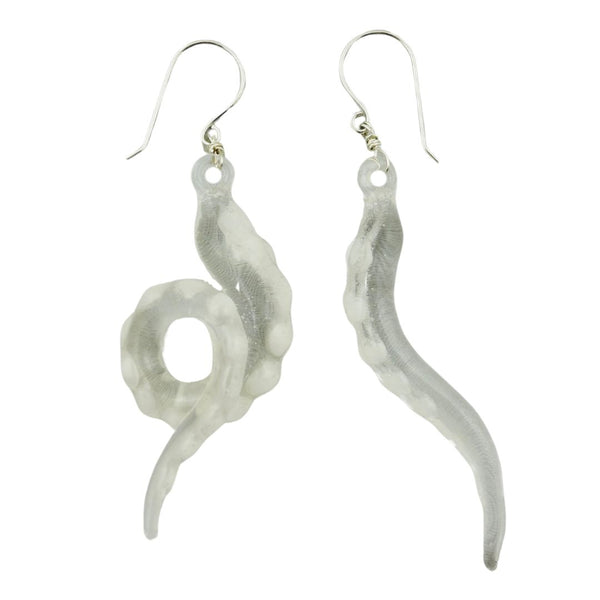 Glass Octopus Tentacle Earrings - Vampire Fangs