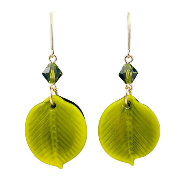 Aspen Leaf Earrings - Green