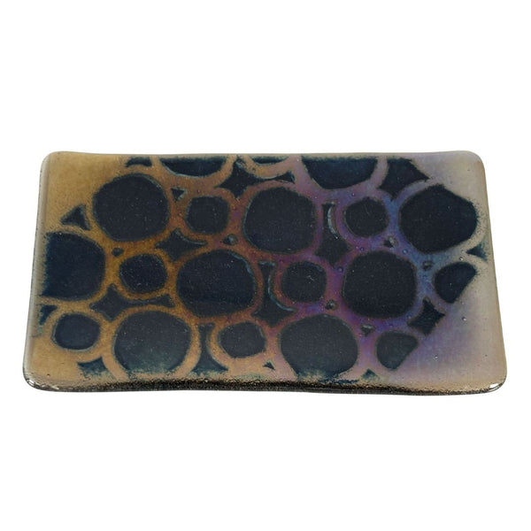 Small Tray - Black Dichroic Bubbles