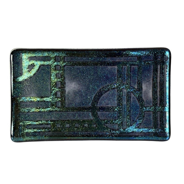 Small Tray - Black Dichroic Ladder