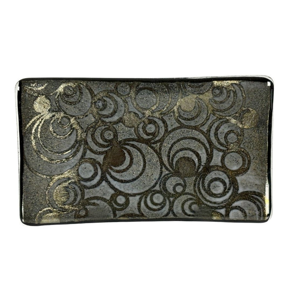 Small Tray - Black Dichroic Circles