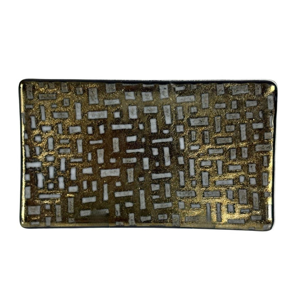 Small Tray - Black Dichroic Brick