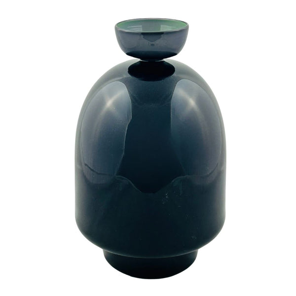 Double Overlay Bell Vase - Deep Plum