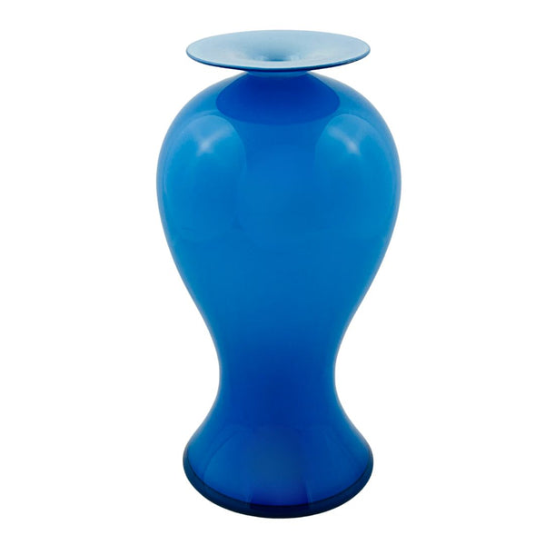 Guardian Vase - Blue w/ White Rim