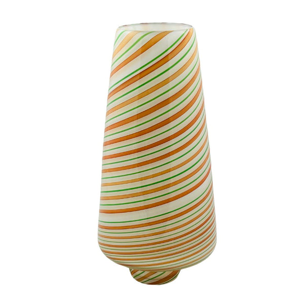 Christmas Tree Vase - Red, White & Green Stripes