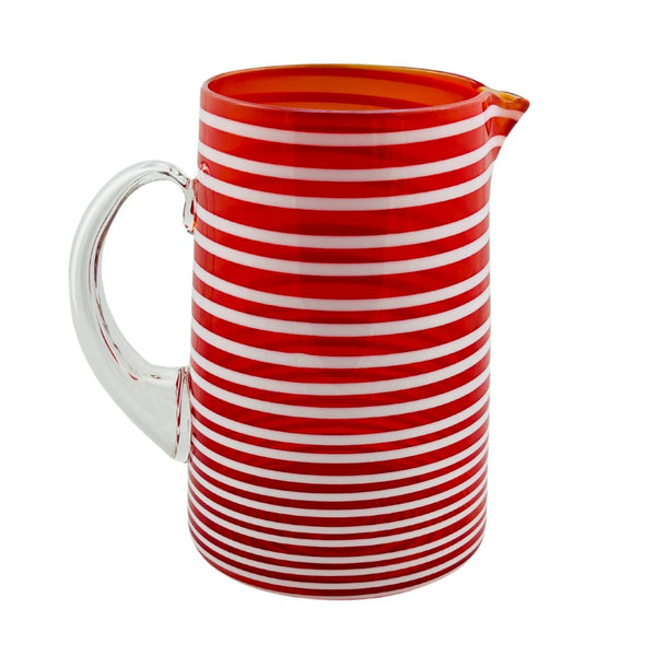 Candy Cane Pitcher - Red