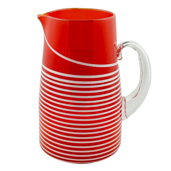 Red & White Holiday Pitcher - 3/4