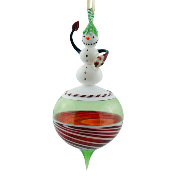 Snowperson Ornament - Peppermint Party