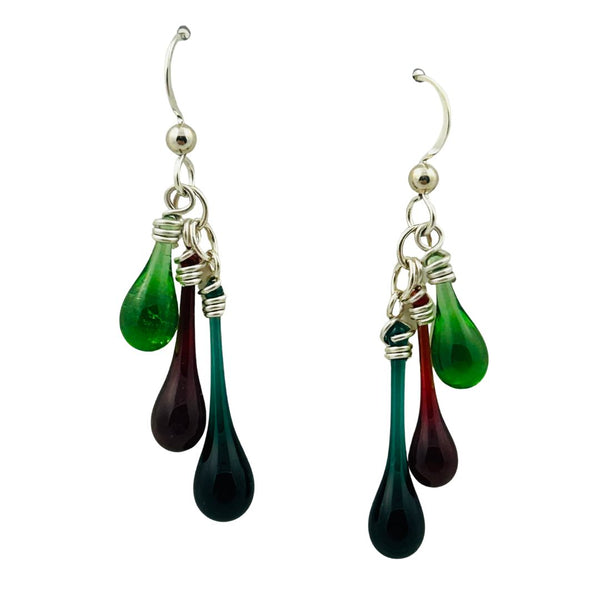 Trio Glass Earrings - Holiday Cheer