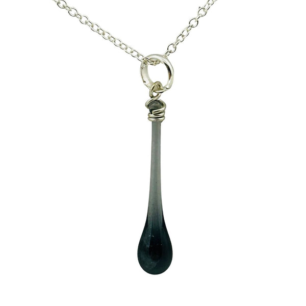 Maressa Glass Teardrop Pendant - Smoke