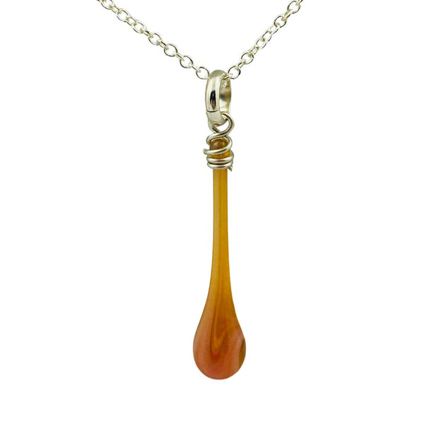 Maressa Glass Teardrop Pendant - Caramel