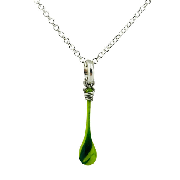 Maressa Glass Teardrop Pendant - Lime Gelato