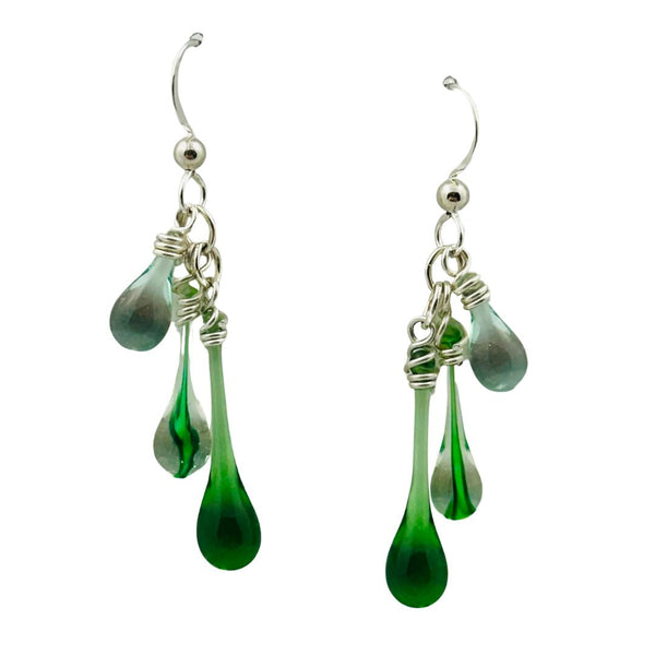 Trio Glass Earrings - Pine Tornado