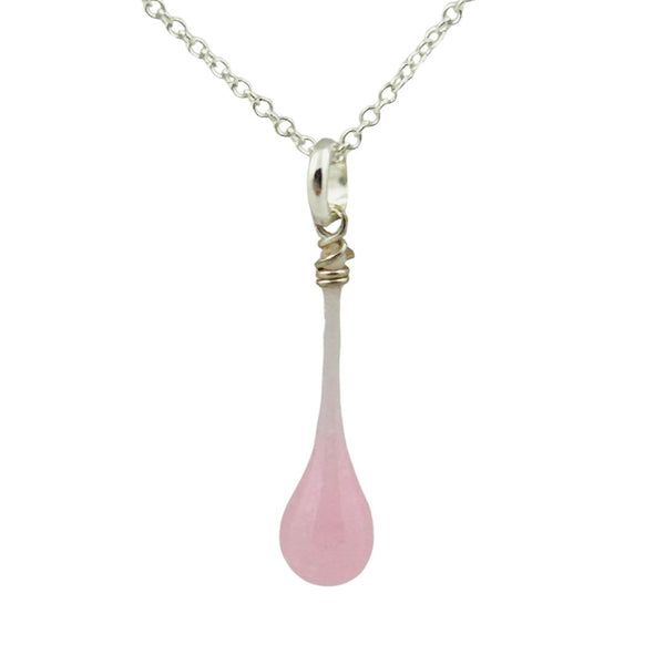 Maressa Glass Teardrop Pendant - Pink