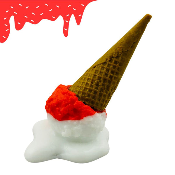 Dropped Ice Cream Sculpture - Blood Orange Sorbet