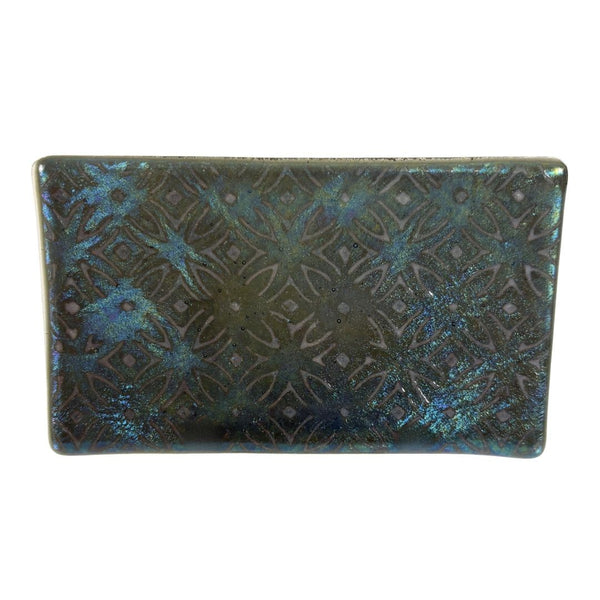 Small Tray - Black Dichroic Garden