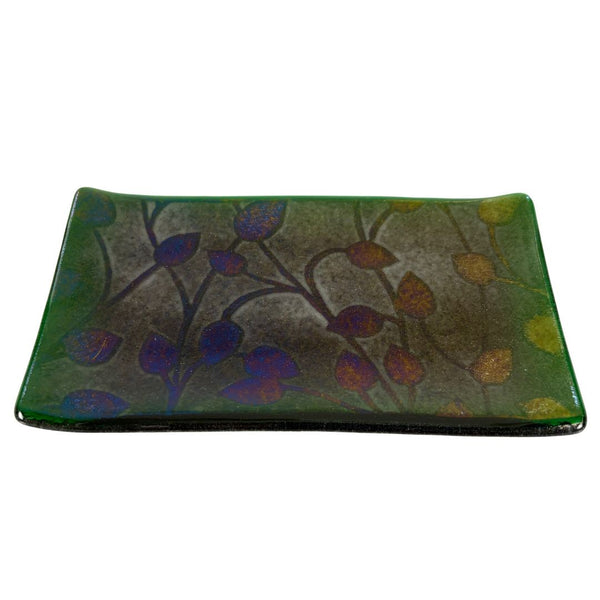 Small Tray - Green Dichroic Vine