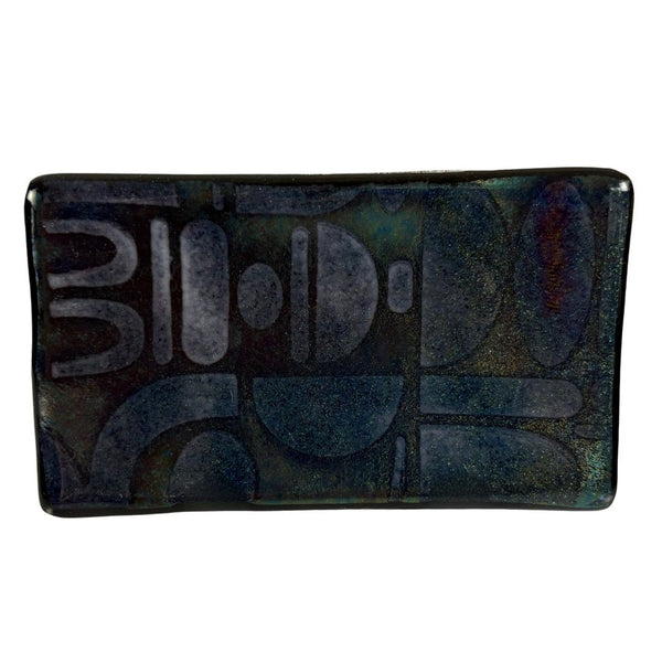 Small Tray - Black Dichroic Graffiti