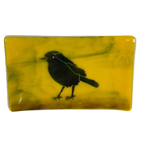 Small Tray - Yellow Bird w/ Murrini Eye