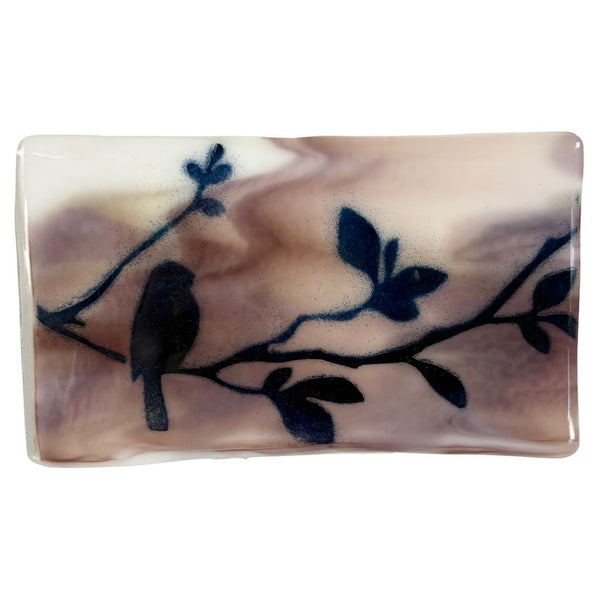 Small Tray - Pink Sparrow in Tree