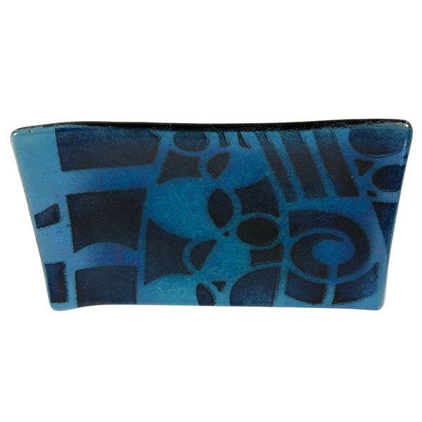 Small Tray - Blue Dichroic Shapes
